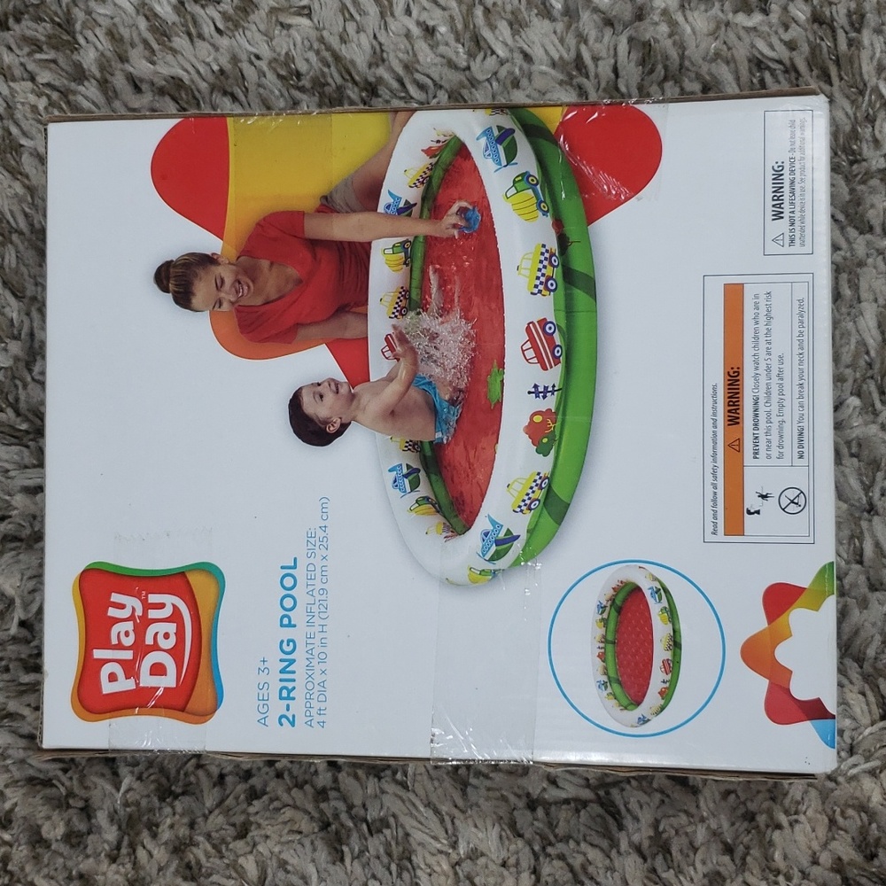 Play Day 2-Ring Inflatable Pool